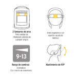 Careta electrónica para soldar sombra 9-13, negra, PRETUL - Imagen 4