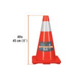 Cono de Precaución de 45 cm de PVC con Reflejante Truper - Imagen 2