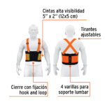 Faja Alta Visibilidad con Tirantes Talla M Truper - Imagen 3
