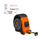 Flexómetro Gripper contra impactos 3 m cinta 13 mm, TRUPER - Imagen 3