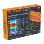 Juego de 100 puntas mixtas largo 1" en estuche plástico Truper - Imagen 2
