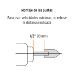 Juego de 5 piedras montadas zanco 1/4", uso general TRUPER - Imagen 2