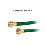 Manguera 1/2" Reforzada 3 Capas Conexiones Metal 10m, PRETUL - Imagen 2