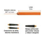 Manguera para compresor, de PVC, 15m x 1/4", TRUPER - Imagen 5