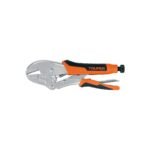 Pinza de presión 10" mordaza recta mango de vinil, TRUPER