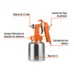 Pistola para Pintor Baja Presión 1 Litro - Imagen 2