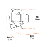 Router (Rebajadora) 1200W, 1-3/4 HP, TRUPER INDUSTRIAL - Imagen 3