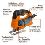 Sierra Caladora Profesional 550 W Truper - Imagen 4